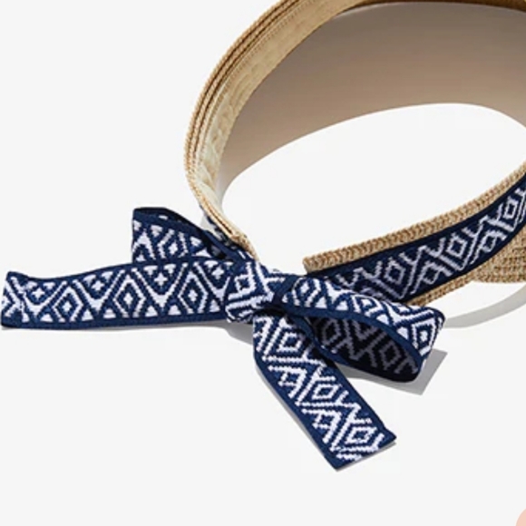 NWT Sea & Grass Adjustable Straw Visor - Picture 2 of 3